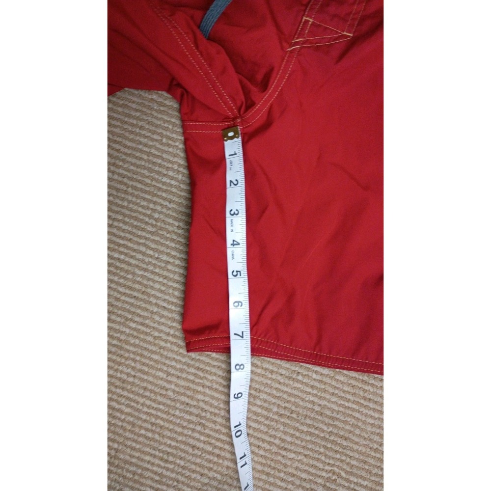 Patagonia Wavefarer Board Shorts Men Sz 32 Red Nylon Swim Trunks Side Zip Pocket - Picture 4 of 9